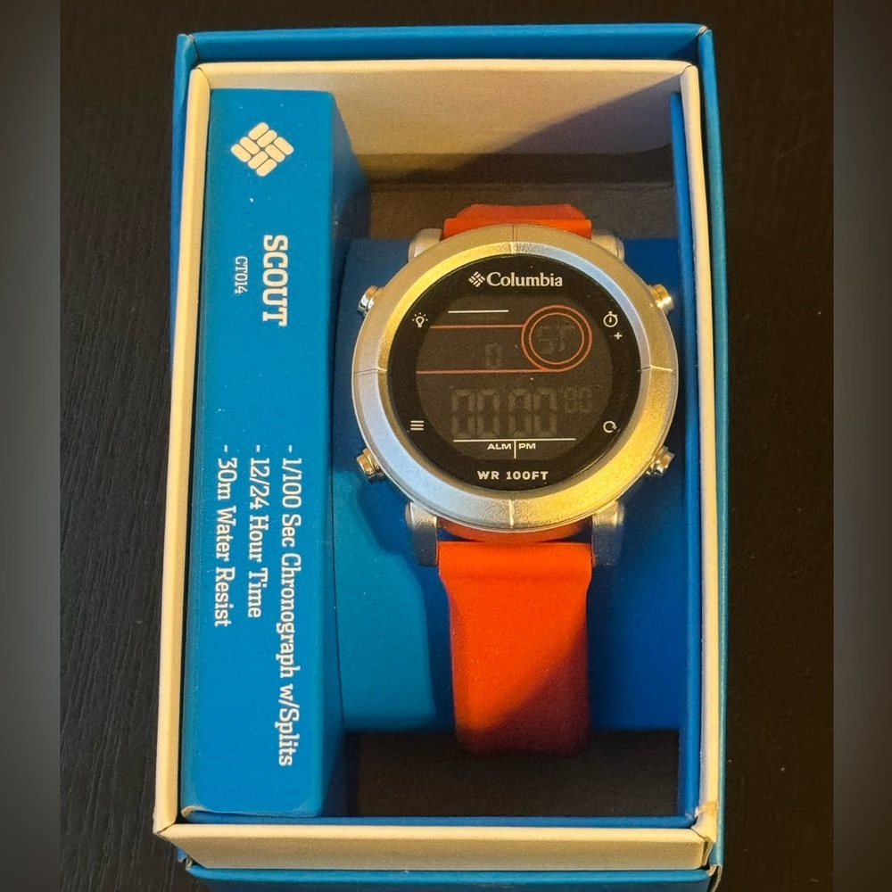 Columbia Scout Chronograph Watch with Orange band- New